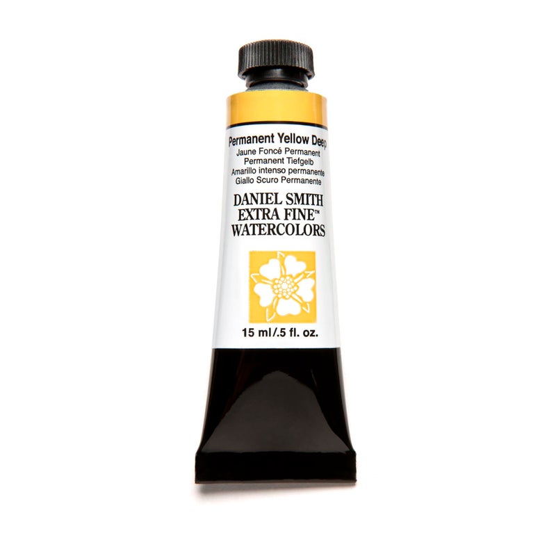 Daniel Smith Extra Fine Watercolor Paint, 15ml Tube, Permanent Yellow Deep, 284600133, 0.5 Fl Oz (Pack of 1) - Image 1